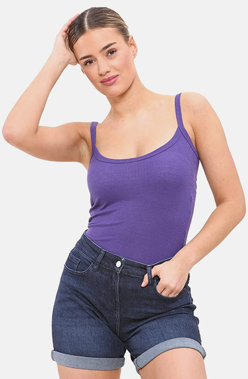 Women Cotton Summer Ribbed Vest